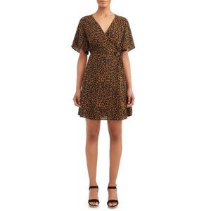 Leopard wrap dress